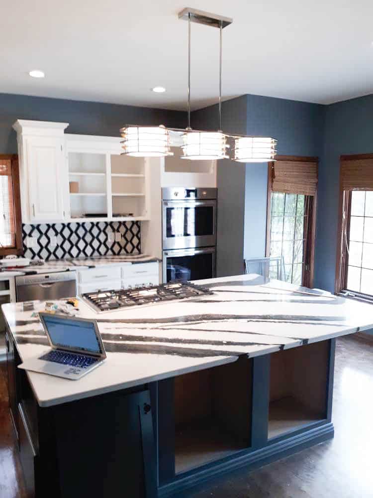 Our kitchen in the middle stage of the renovation.