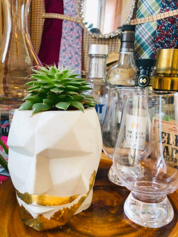 A Suitcase Bar Cart an Easy Transformation Sonata Home Design