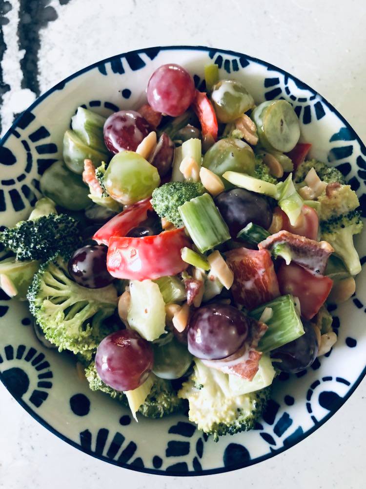 The Best Broccoli Grape Salad with Crunchy Bacon