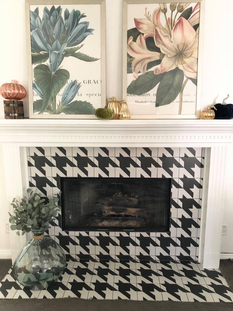 Finished Fireplace with painted hardware