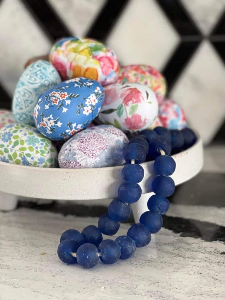 paper wrapped Easter eggs.