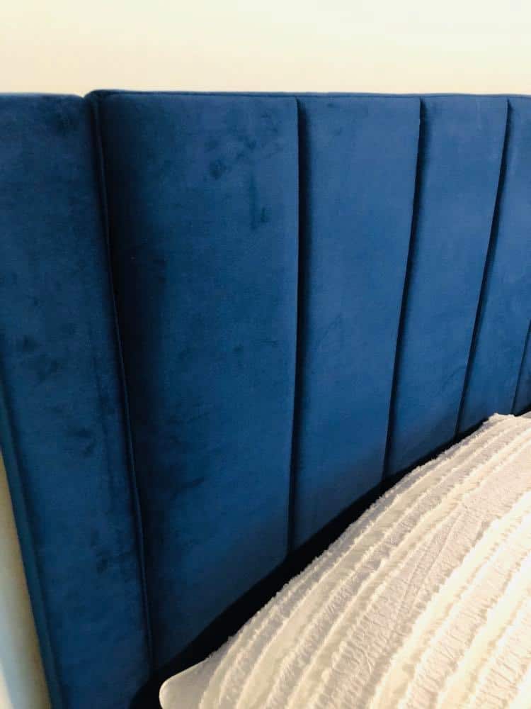 Navy blue headboard