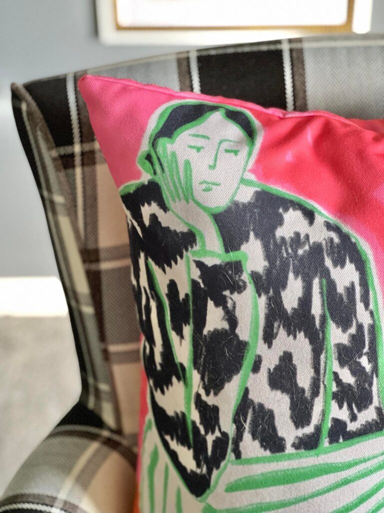 "Calm Woman" pillow from Society6.