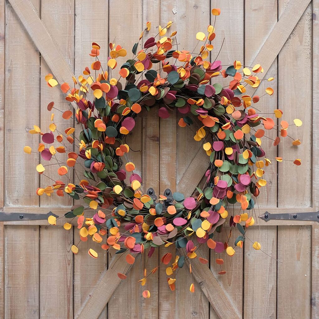 A eucalyptus wreath from Amazon.