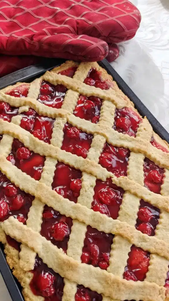 A rustic cherry tart.