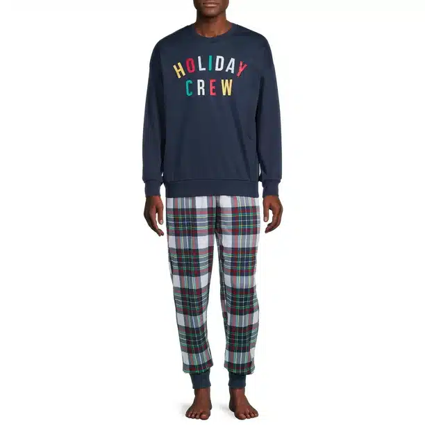 Men's holiday pjs from Walmart.