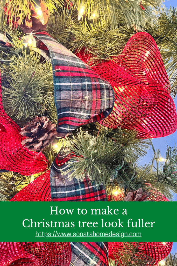 How to make a Christmas tree look fuller