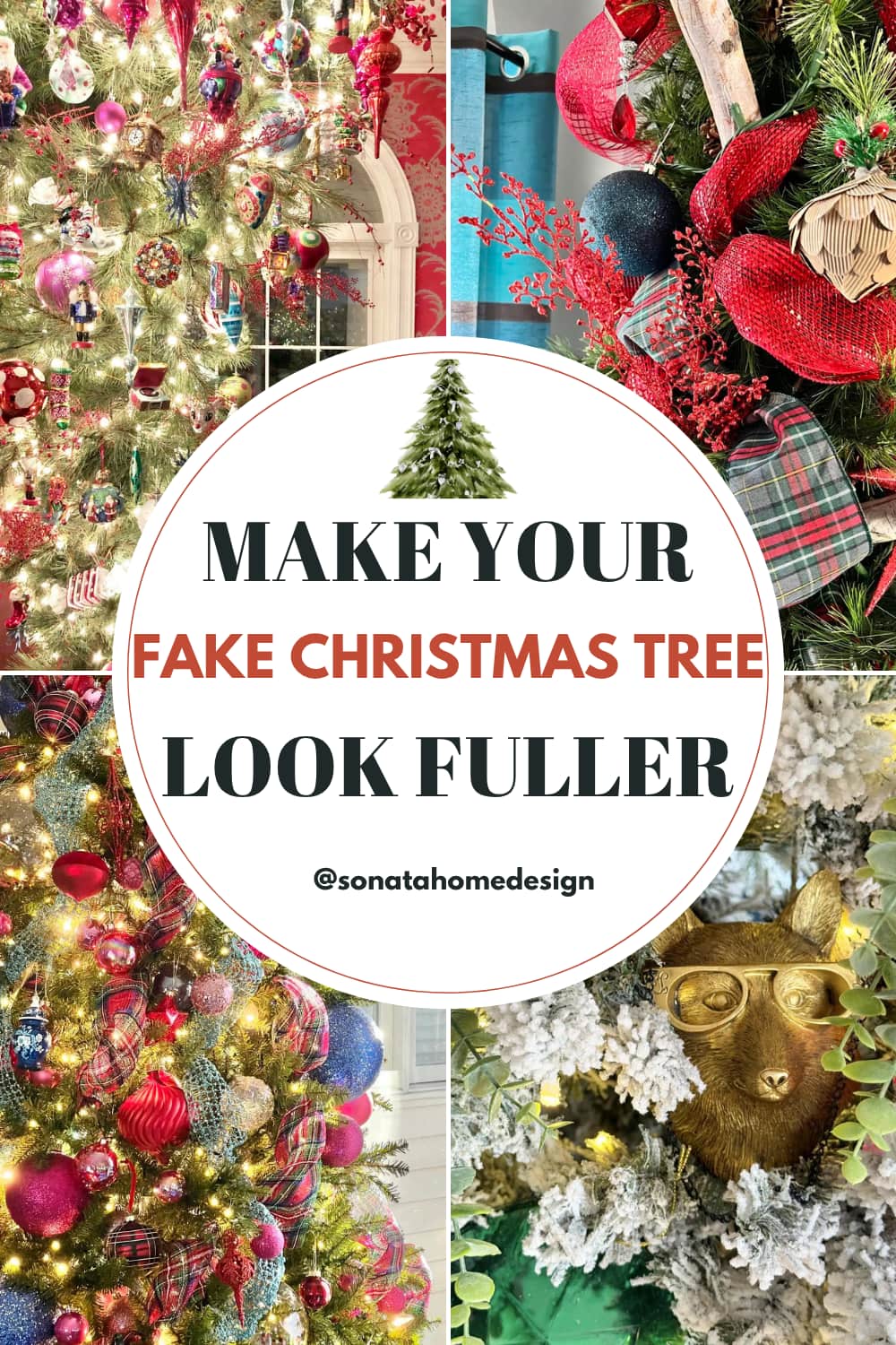 How to make a fake Christmas tree look fuller.