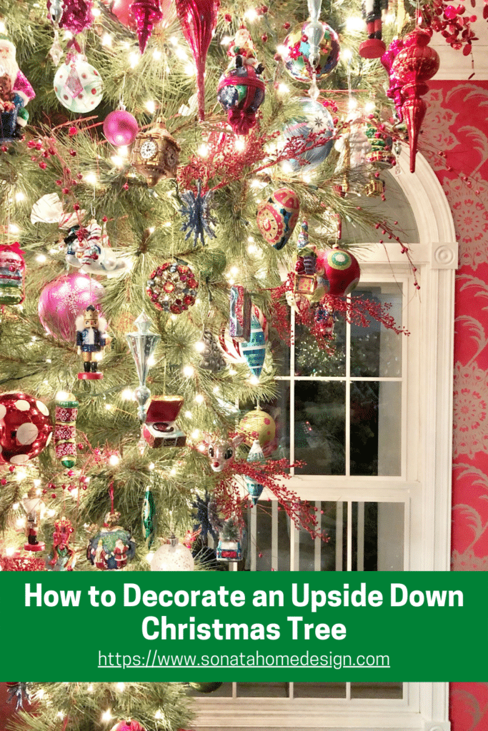 how to decorate an upside down Christmas tree