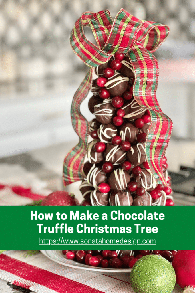 How to Make a Chocolate Truffle Christmas Tree Pinterest Pin