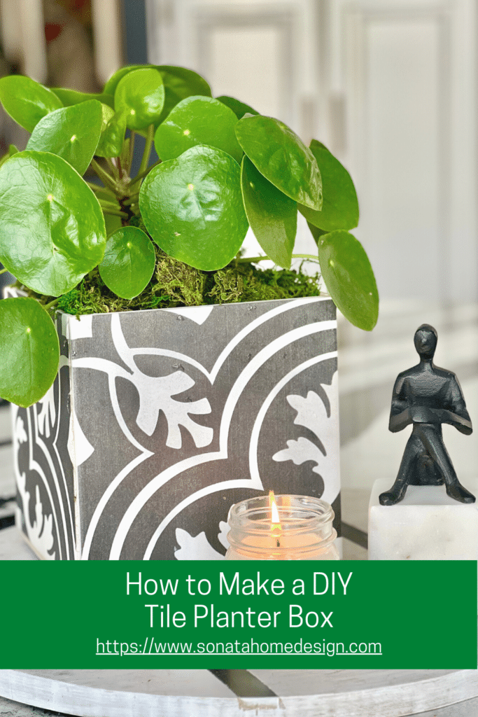 DIY Outdoor  Tile Planter Box