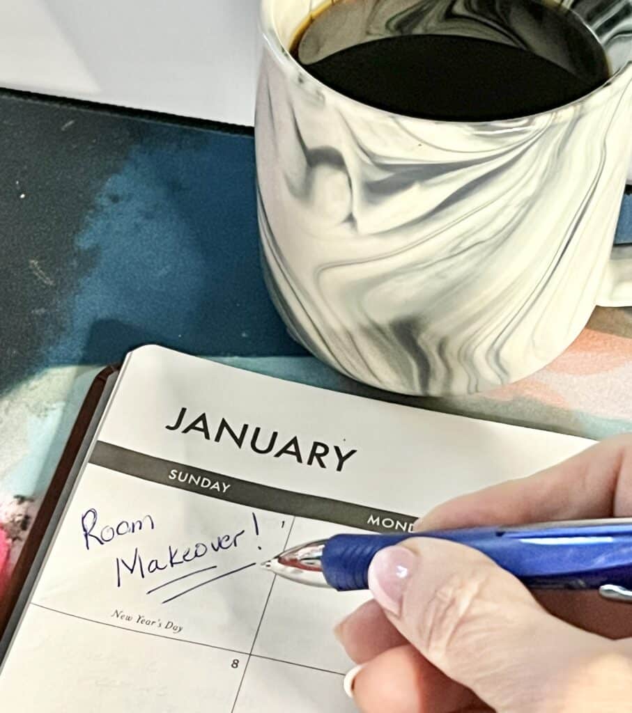 Calendar planner open to January