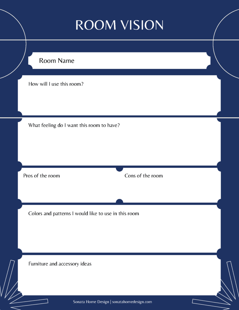 Free Printable Project Planner for Your Room Makeover