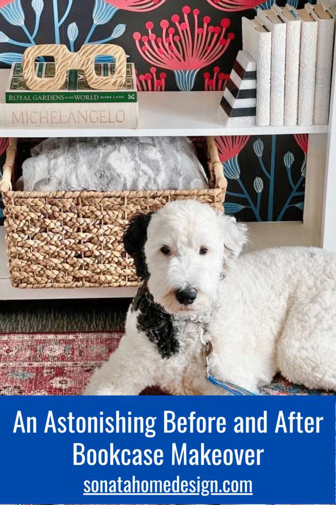 An astonishing before and after bookcase makeover.