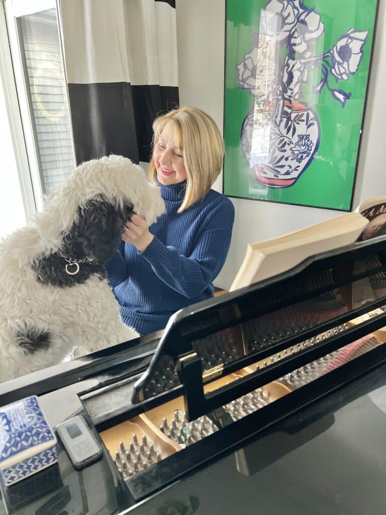 Missy and Bentley at the piano.