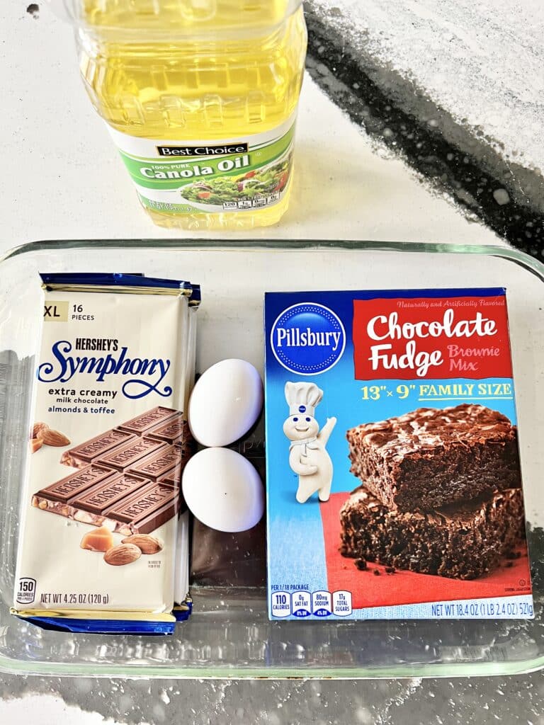 The ingredients for Symphony brownies.