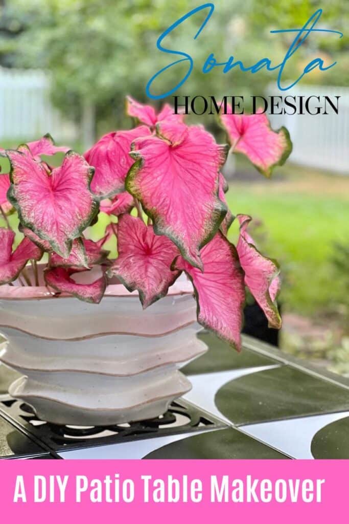 A patio table makeover project.