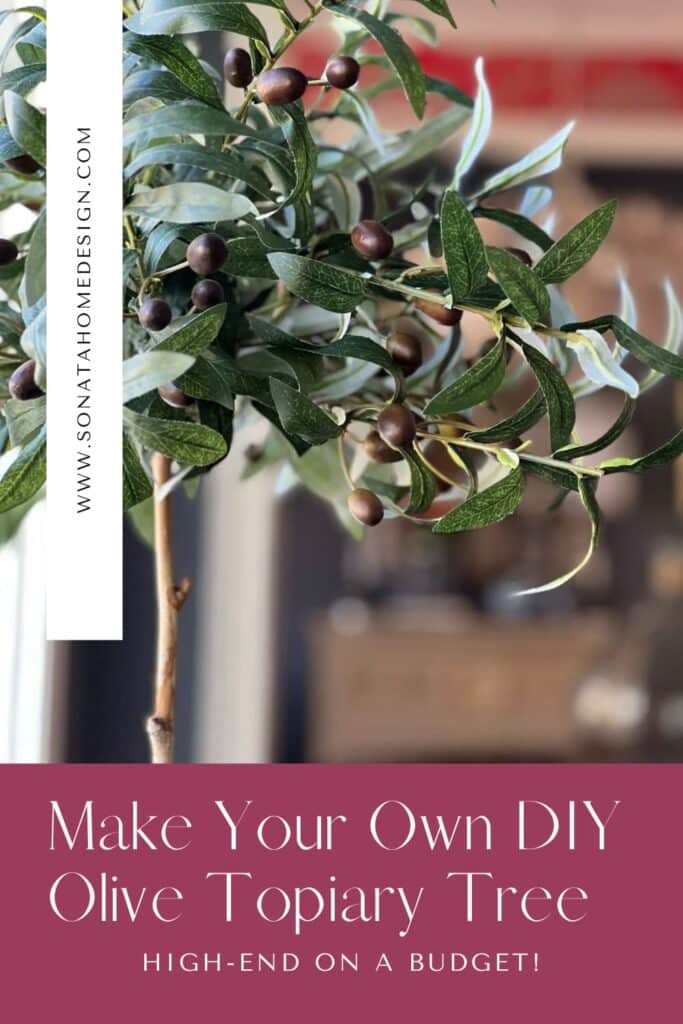 DIY Faux Olive Topiary Tree