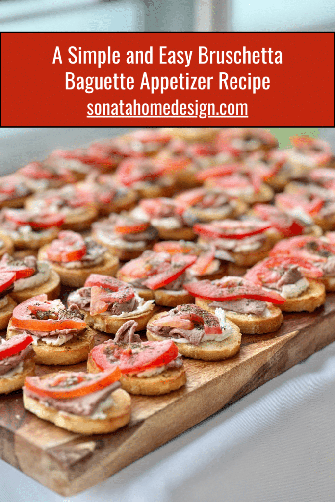 a Simple and Easy Bruschetta Baguette Appetizer Recipe