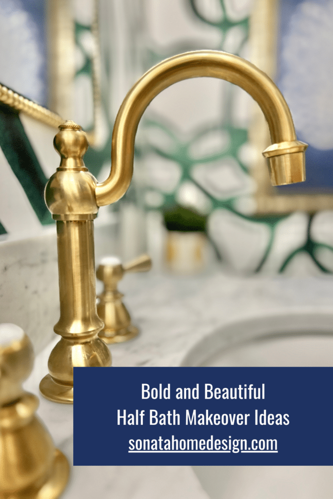 Bold and beautiful half bath makeover ideas.