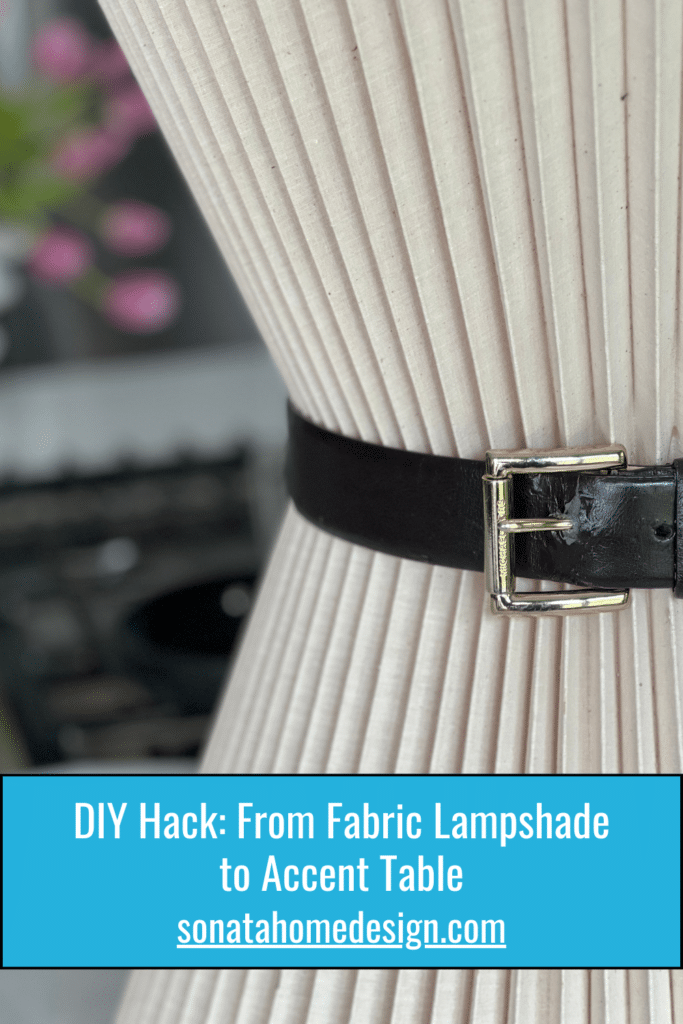 DIY Hack: From Fabric Lampshade to Accent Table