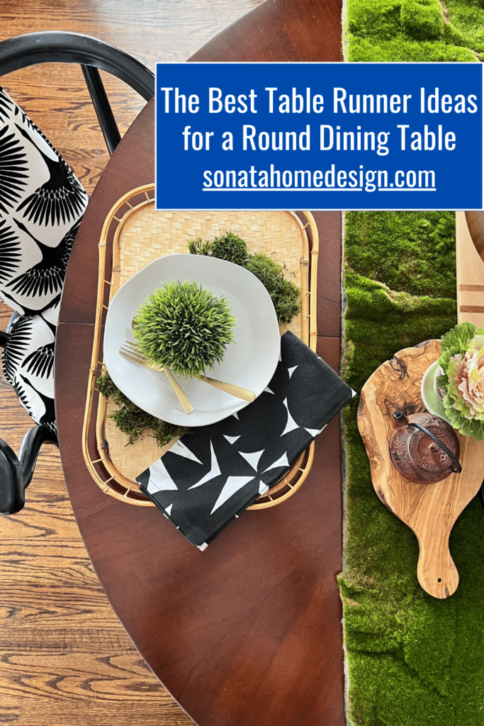 The Best Table Runner Ideas for a round dining table.