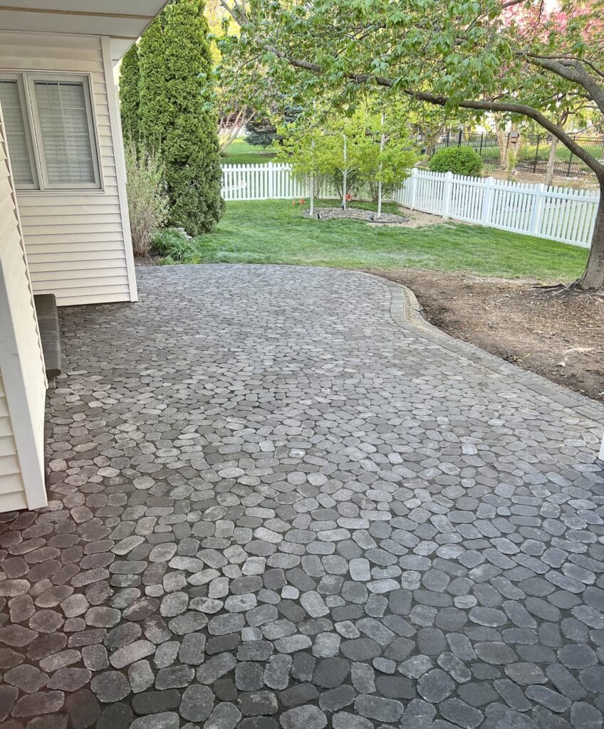 A new cobblestone patio.