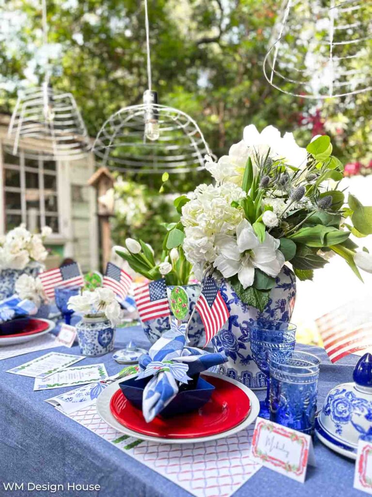 A Patriotic table setting from WM Design House.
