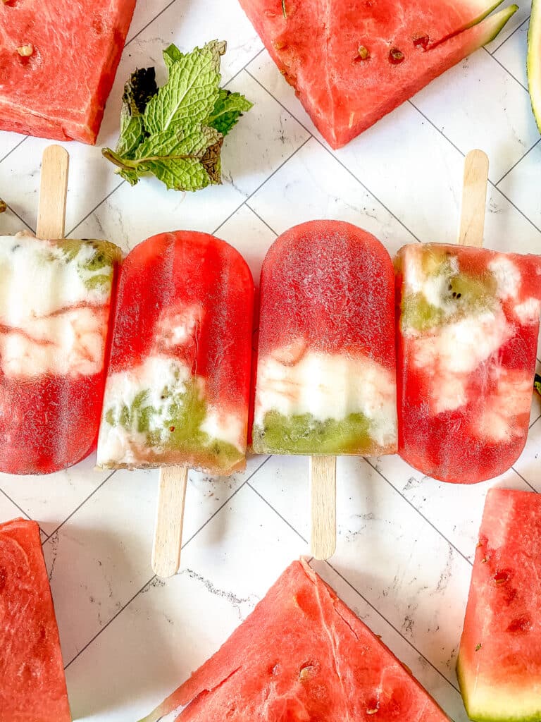 Watermelon popsicles from The Happy Mustard.