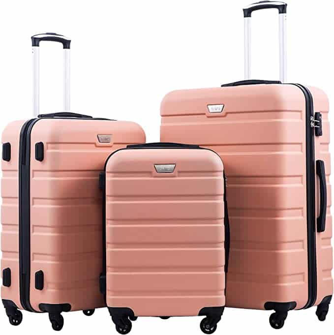 set of 3 spinner hard case luggage