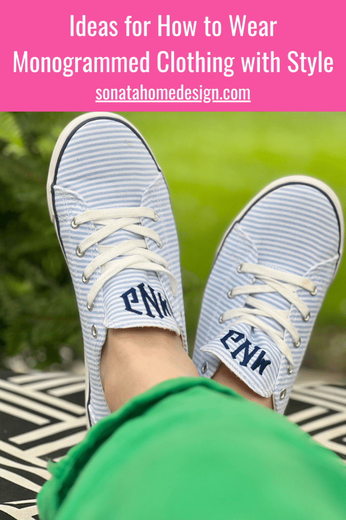 How to wear monogrammed clothing.