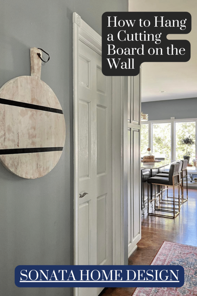 How to hang a cutting board on the wall.