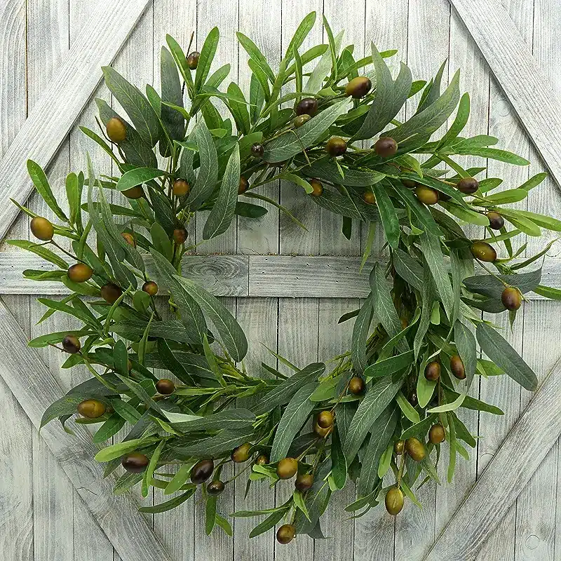An olive leaf wreath from Amazon.