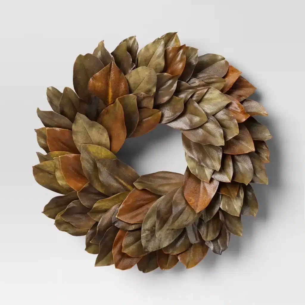 A magnolia leaf wreath from Target.