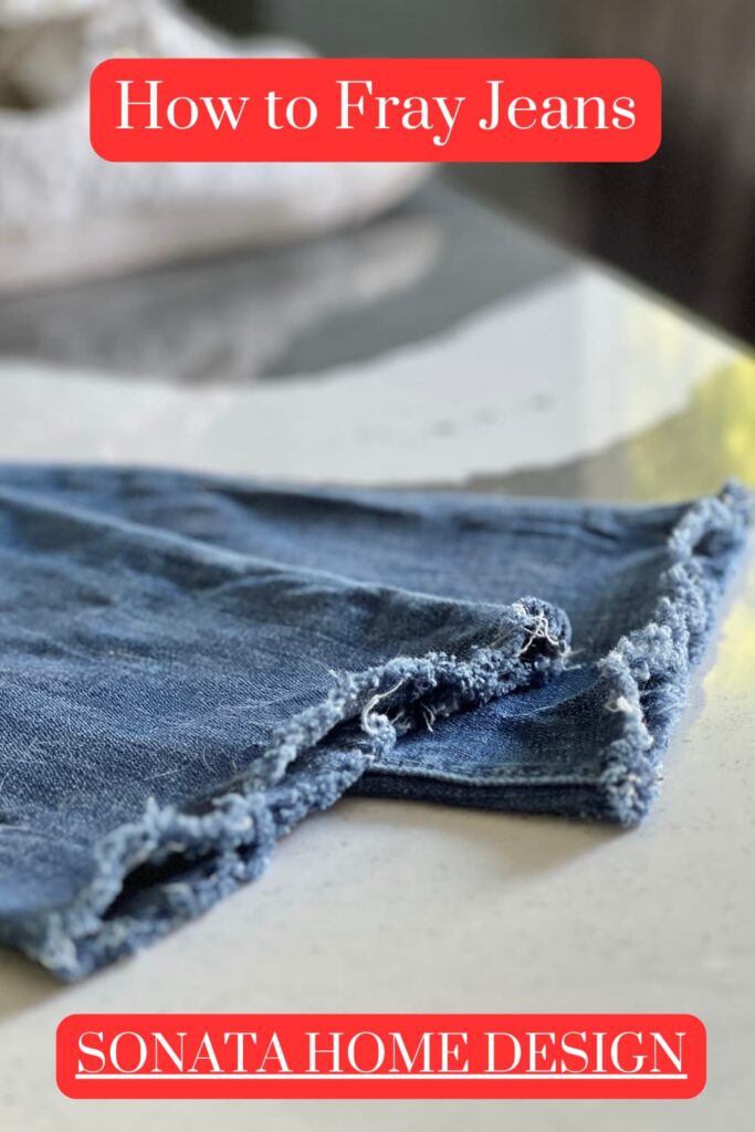 How to Fray Jeans Pinterest Pin