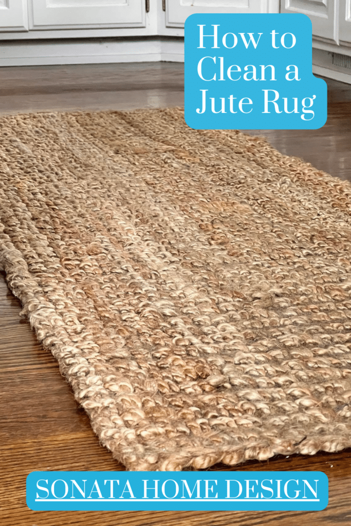 How to clean a jute rug Pinterest Pin.