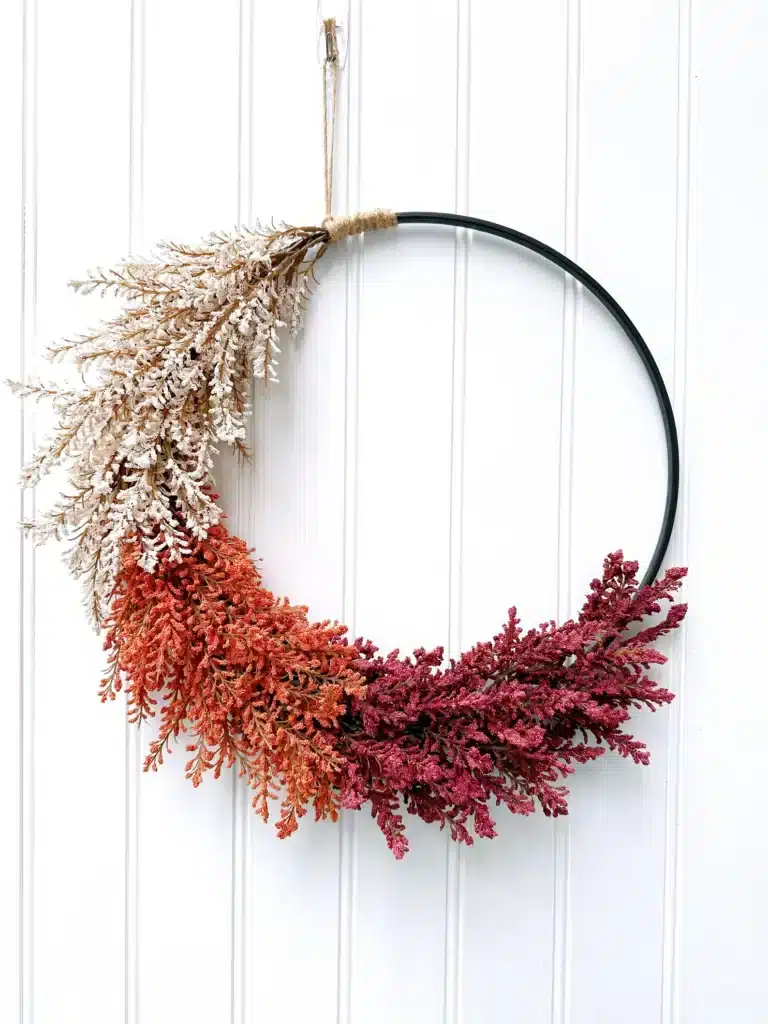 Fall wreaths for the front door. An ombre wreath from Etsy.