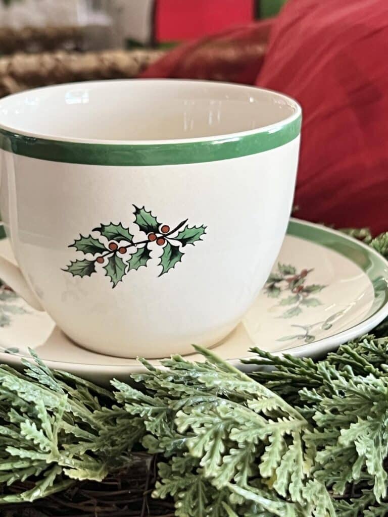 A Spode Christmas coffee cup.