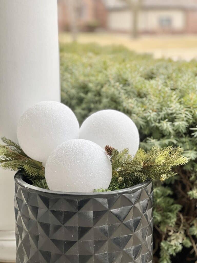 How to Make Fake Snowballs for Decor - Average But Inspired