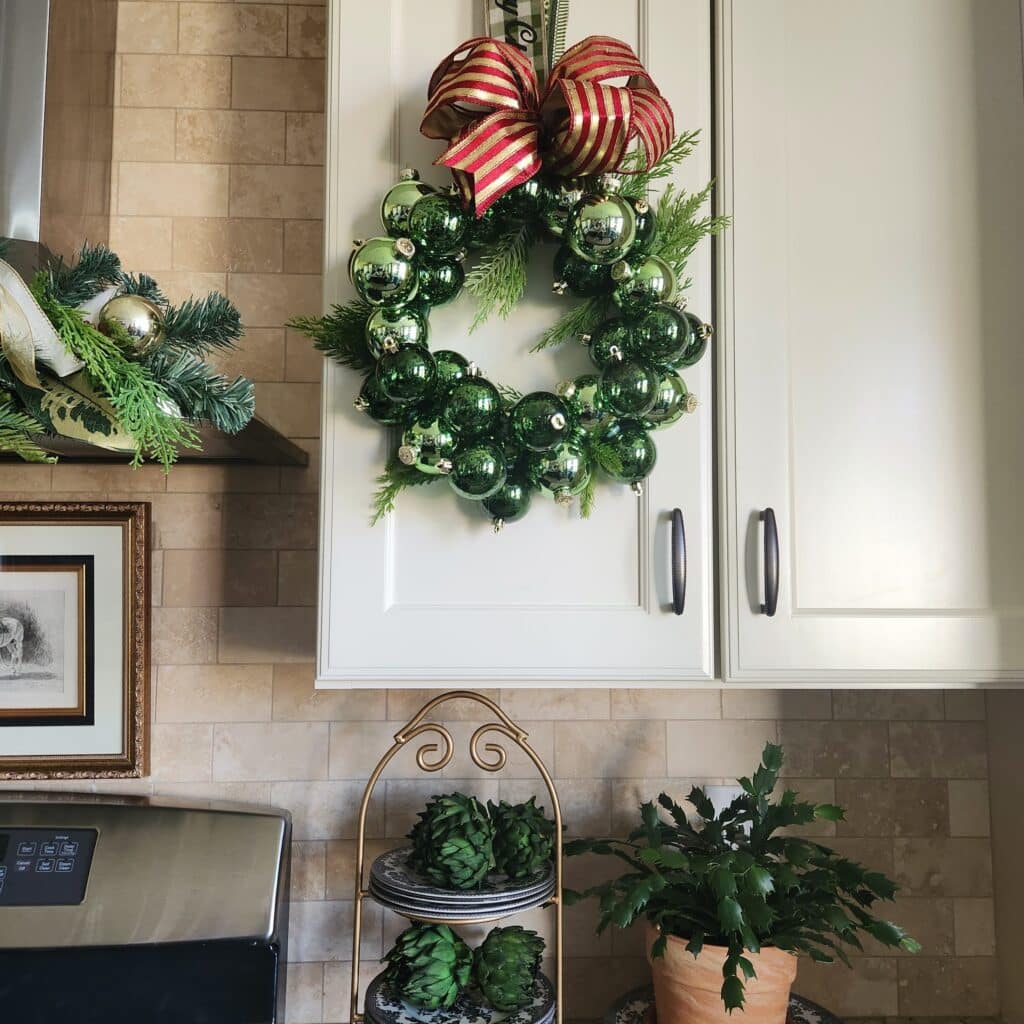 DIY Christmas Wreath with Ornaments