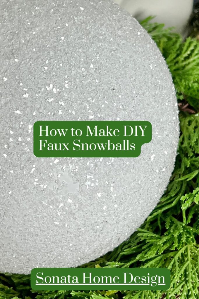 How to Make DIY Faux Snowballs Pinterest Pin