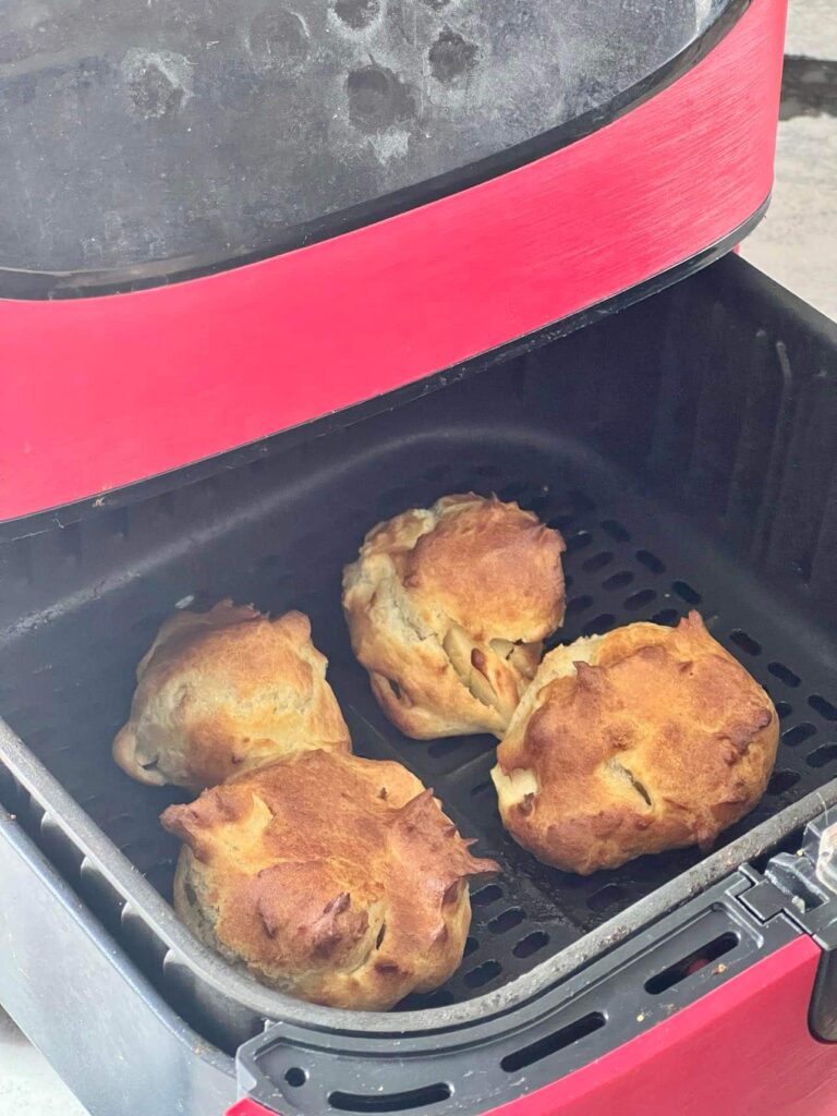 Beignets in an air fryer.