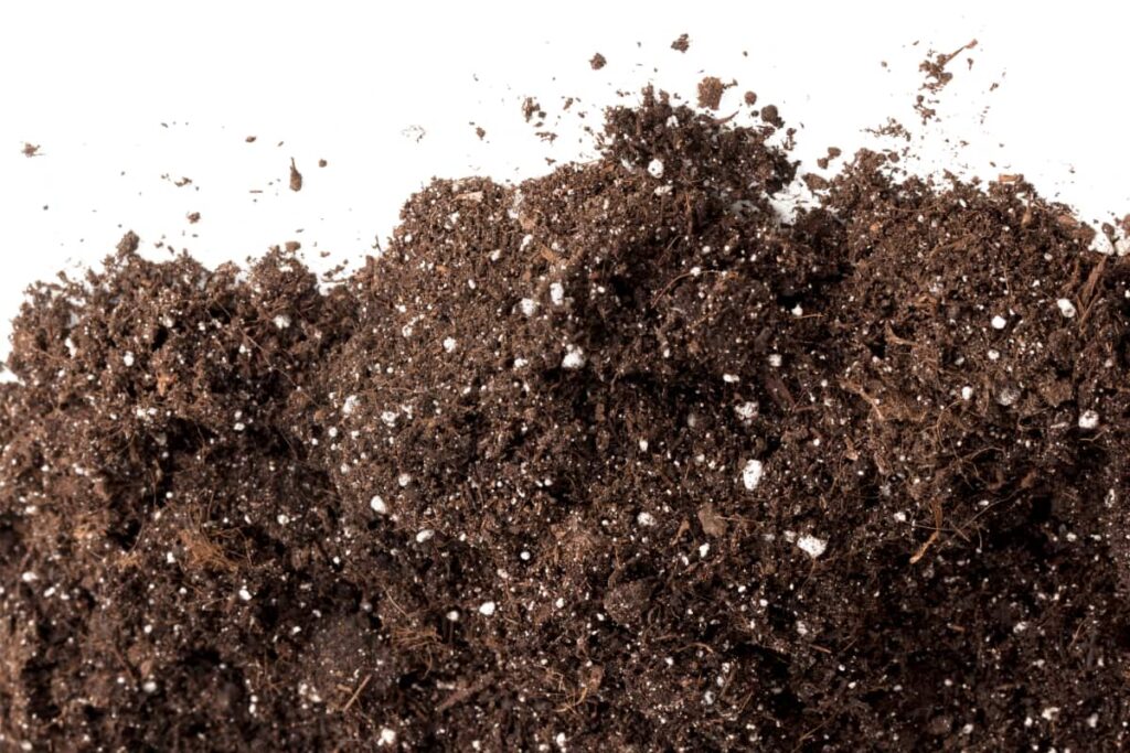 A pile of potting soil.