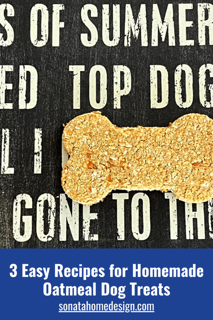 3 Easy Recipes for Homemade Oatmeal Dog Treats Pinterest Pin