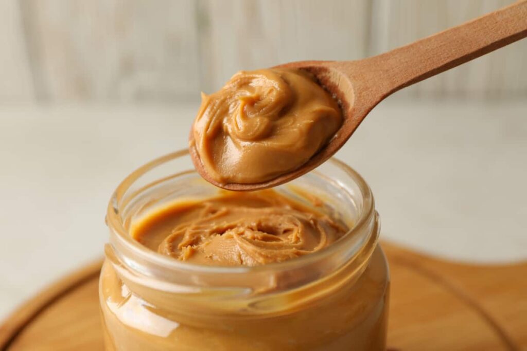 A spoonful of peanut butter.