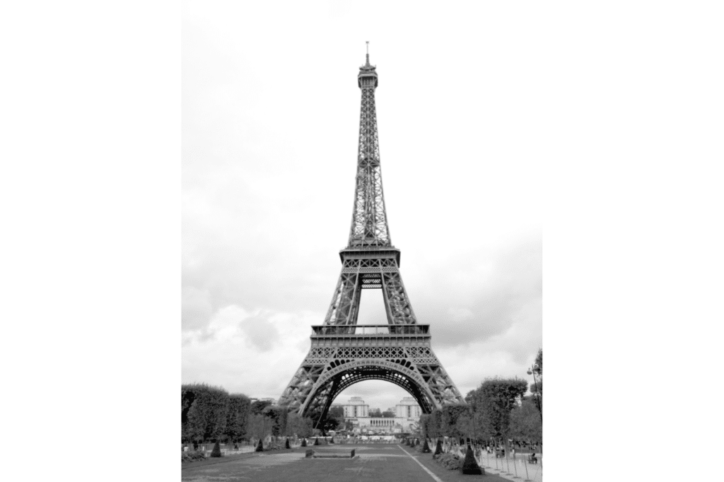 The Eiffel Tower in Paris.