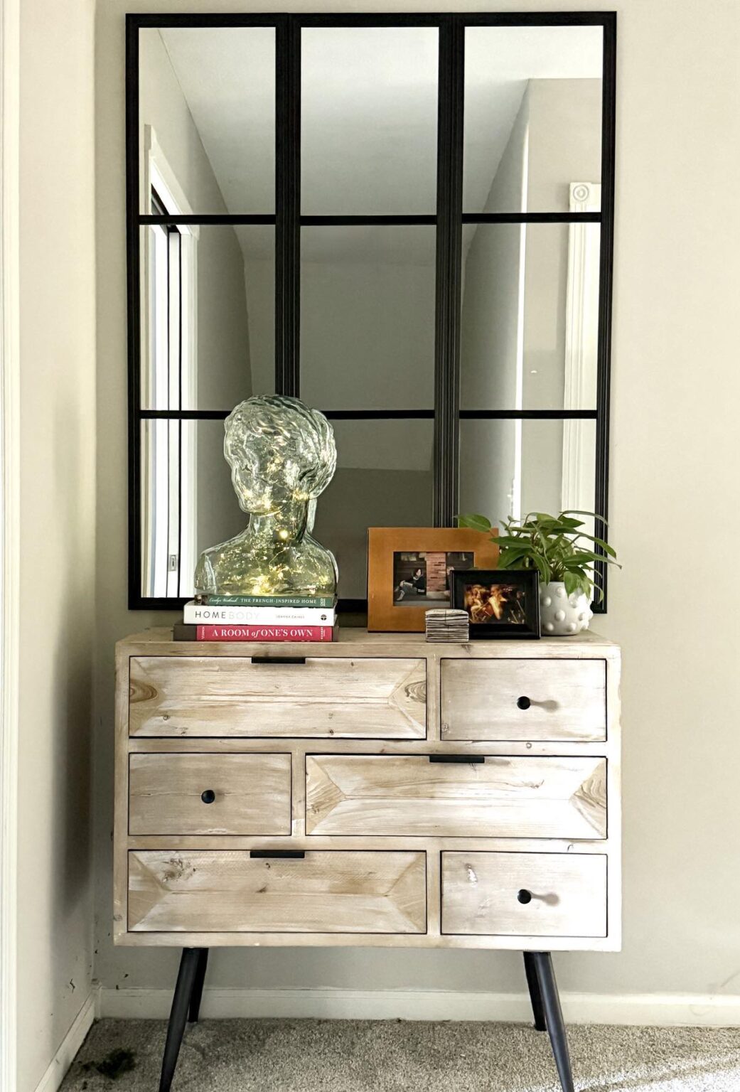 Grid Mirror Design A Brilliant $31 Mirror Hack: Create a Designer Grid Mirror for Less ...