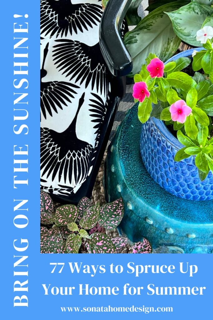 77 ways to spruce up your home for summer with decorating ideas.