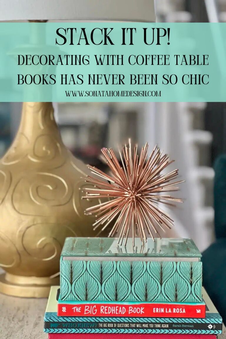 Book Stack Table Decor Stack and Style: Decorating with Coffee Table Books - Sonata Home Design