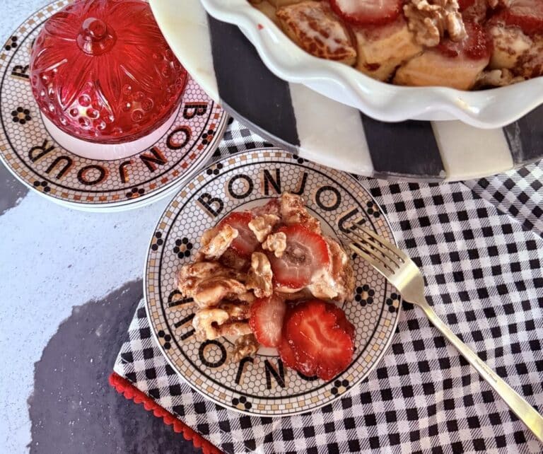 Strawberry Cinnamon Roll Casserole: Just 3 (or 4!) Ingredients!